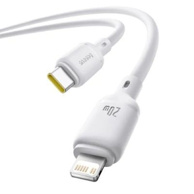 Кабель Baseus Silky Series Fast Charging Type-C - Lightning 20W/1m (white) Silky фото