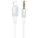 Кабель AUX Borofone BL19 3.5mm(male) - Lightning(male) 1m (Белый) BL199 фото 1