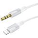 Кабель AUX Borofone BL19 3.5mm(male) - Lightning(male) 1m (Белый) BL199 фото 3