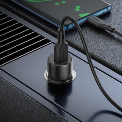 Автомобильное Зарядное Устройство Borofone BZ19A Wisdom 1USB/18W/QC3.0 (Черный) BZ19A фото