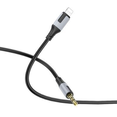 Кабель AUX Borofone BL19 3.5mm(male) - Lightning(male) 1m (Черный) BL19345 фото