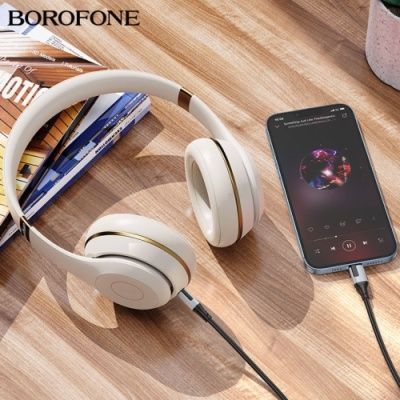 Кабель AUX Borofone BL19 3.5mm(male) - Lightning(male) 1m (Черный) BL19345 фото