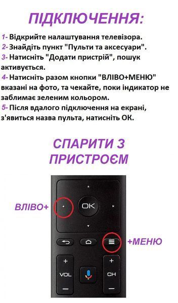 Пульт для телевізора kivi rc20 з мікрофоном 1493934749 фото