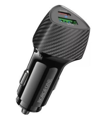 Автомобільний Зарядний Пристрій Borofone BZ31C 1Type-C/30W/PD + 1USB/18W/QC3.0 (Чорний) BZ31C  фото