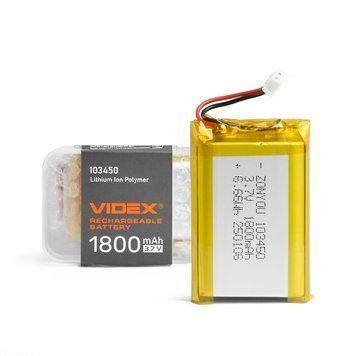 Акумулятор VIDEX Li-pol VLF-B103450-18 1800mAh 1шт B103450 фото