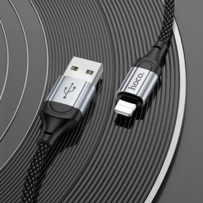 Кабель Hoco X102 USB - Lightning 2.4A/1m (Чорний) 102 фото