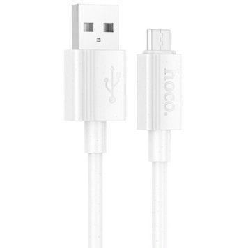 Кабель Hoco X107 USB - MicroUSB 2.4A/1m (Білий) 086447 фото