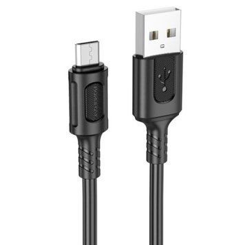 Кабель Borofone BX111 USB - MicroUSB 2.4A/1m (Чорний) 088023 фото