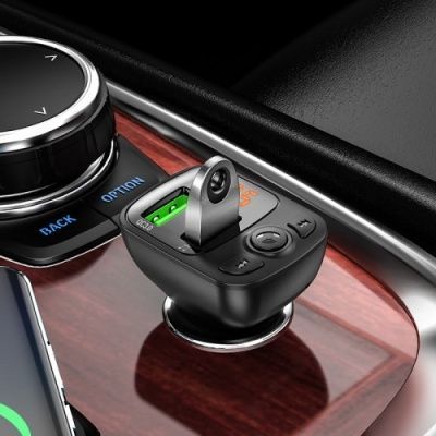 FM Модулятор Borofone BC41 Eminency QC3.0 (Чорний) BC41 фото
