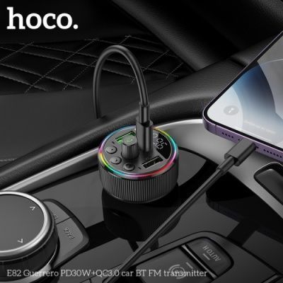 FM Модулятор Hoco E82 (PD30W+QC3.0) (Чорний) E82 фото