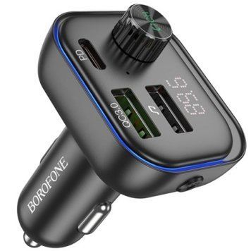 FM Модулятор Borofone BC54 PD20W+QC3.0 (Чорний) BC54 фото