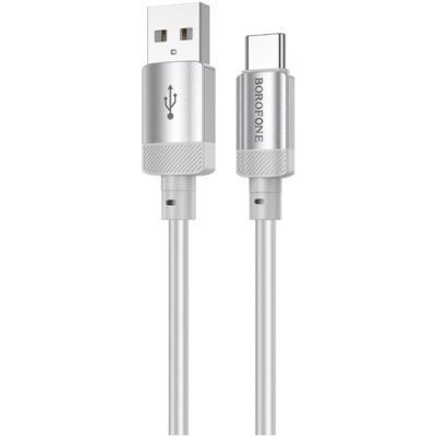 Кабель Borofone BX108 Silicone USB - Type-C 3A/1m (Білий) 087946 фото