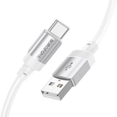 Кабель Borofone BX108 Silicone USB - Type-C 3A/1m (Білий) 087946 фото