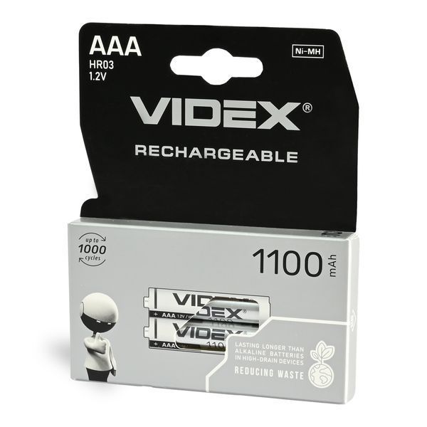 Акумулятори Videx HR03/AAA 1100mAh double blister/2шт AAA 1100mAh фото