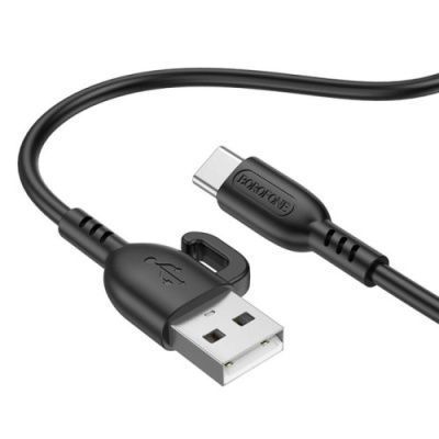 Кабель Borofone BX91 USB - Type-C 3.0A/1m (Чорний) 087751 фото Кабель Borofone BX91 USB - Type-C 3.0A/1m (Чорний) 087751 фото