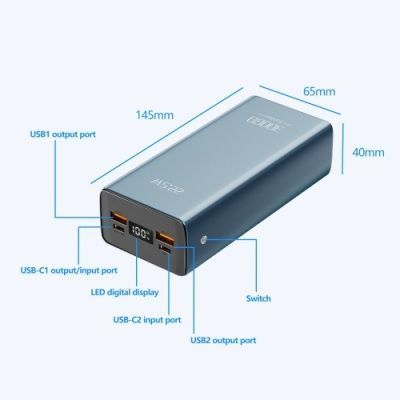 Power Bank Earldom ET-PD36 30000 mAh Metal Alloy PD20W+QC3.0 22.5W PD36 фото