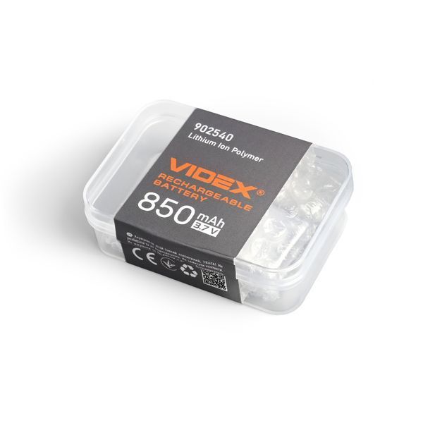 Акумулятор VIDEX Li-pol VLF-B902540-85 850mAh 1шт B902540 фото
