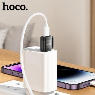 Перехідник Hoco UA31D USB2.0 - Type-C (Чорний) 088668 фото