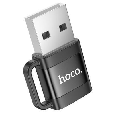 Перехідник Hoco UA31D USB2.0 - Type-C (Чорний) 088668 фото