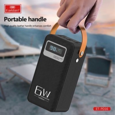 Power Bank Earldom ET-PD16 60000 mAh vs LED Lamp PD20W+QC3.0 22.5W PD16 фото