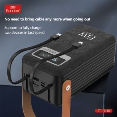 Power Bank Earldom ET-PD16 60000 mAh vs LED Lamp PD20W+QC3.0 22.5W PD16 фото