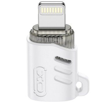 Перехідник XO NB256A USB2.0 female - Lightning male (Білий) 090895 фото