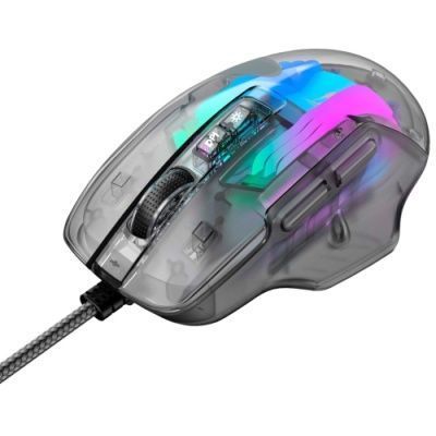 Игровая мышка проводная HAVIT HV-MS1011SE USB Transparent White MS10 фото