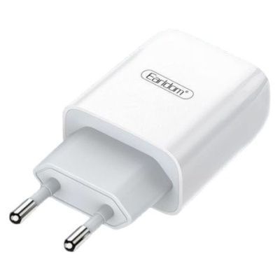 Сетевое зарядное устройство Earldom ES-197C 1USB/2.1A + (USB - Type-C) (Белый) 197C  фото