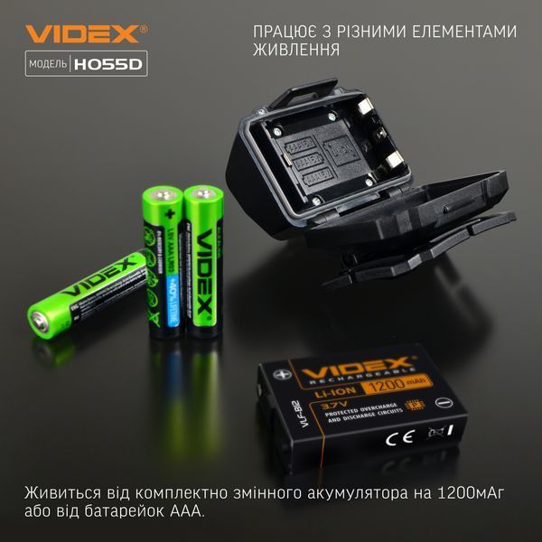 Фонарик налобный светодиодный VIDEX VLF-H055D 500Lm 5000K H055D фото