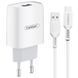 Сетевое зарядное устройство Earldom ES-197C 1USB/2.1A + (USB - Type-C) (Белый) 197C  фото 1