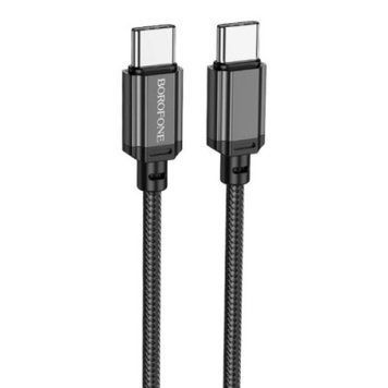 Кабель Borofone BX87 Type-C - Type-C (PD) 60W/3A/1m (Чорний) BX87 фото