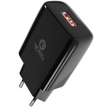 Мережевий Зарядний Пристрій Ridea RW-11111 Element 1USB/2.1A + (USB - MicroUSB) (Чорний) 11111 фото
