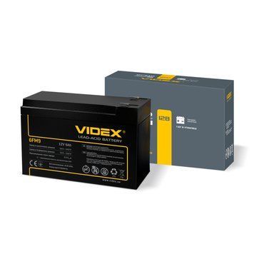 Акумулятор свинцево-кислотний Videx 6FM9 12V/9Ah color box 1 6FM9 фото