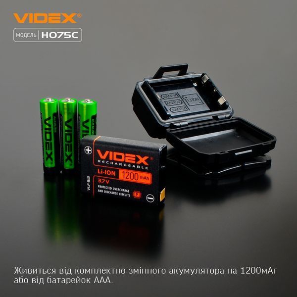 Фонарик налобный светодиодный VIDEX VLF-H075C 550Lm 5000K H075C фото