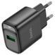 Мережевий Зарядний Пристрій Hoco C140A 1USB/18W/QC3.0 (Чорний) C140A фото 2
