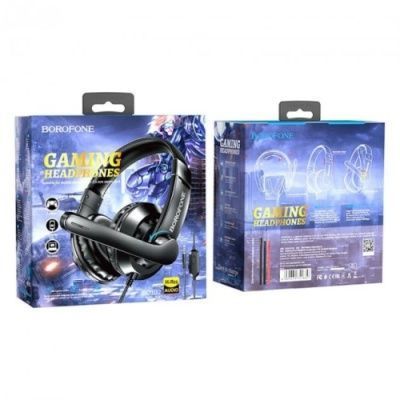 Игровые полноразмерные наушники с микрофоном Borofone BO102 PC Amusement и RGB-подсветкой Черные BO102 фото