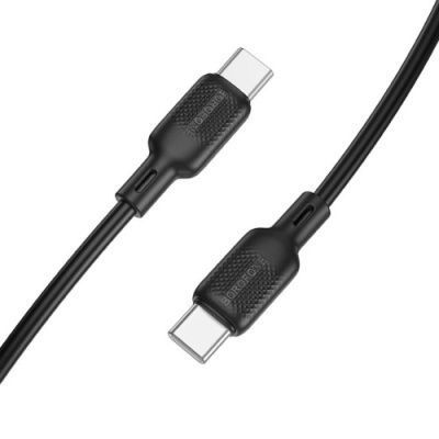 Кабель Borofone BX113 Silicone Type-C - Type-C 60W/2m (Чорний) BX113  фото