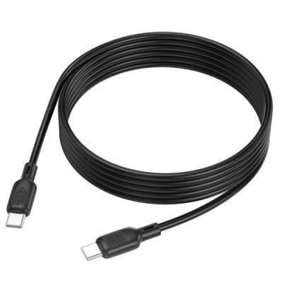 Кабель Borofone BX113 Silicone Type-C - Type-C 60W/2m (Чорний) BX113  фото