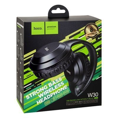Bluetooth навушники накладні Hoco W30 (Чорний) 036958 фото