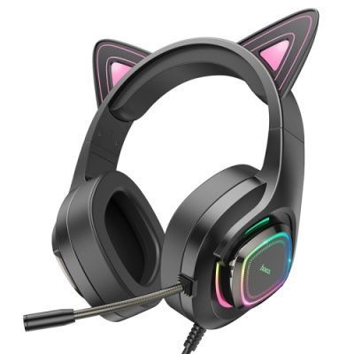 Навушники для комп'ютера Hoco W107 Cute Cat Ear (Рожевий) W1077 фото