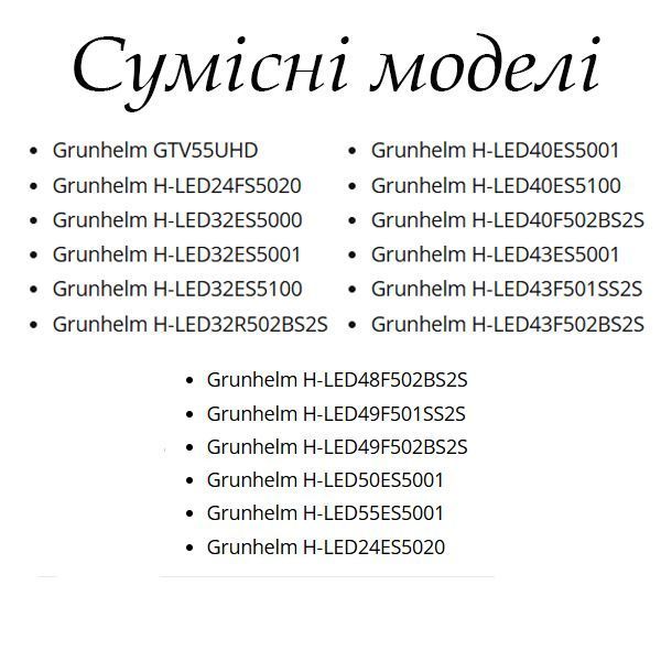 Пульт GRUNHELM для телевізора GT9HD32 675563333 фото