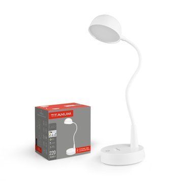 LED лампа настiльна з акумулятором TITANUM TLTF-012W 7W 3000-6000K TLTF012W фото