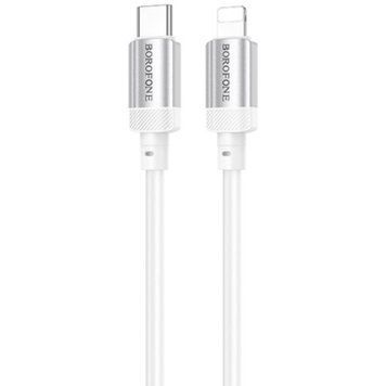 Кабель Borofone BX108 Silicone Type-C - Lightning 27W/1m (Білий) BX108 фото