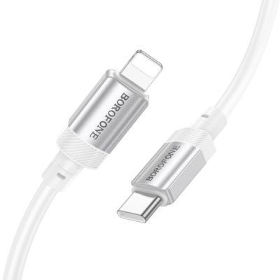Кабель Borofone BX108 Silicone Type-C - Lightning 27W/1m (Белый) BX108 фото