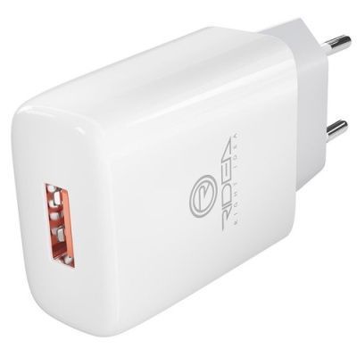 Мережевий Зарядний Пристрій Ridea RW-11011 Element 1USB/2.1A (Бiлий) 11011 фото