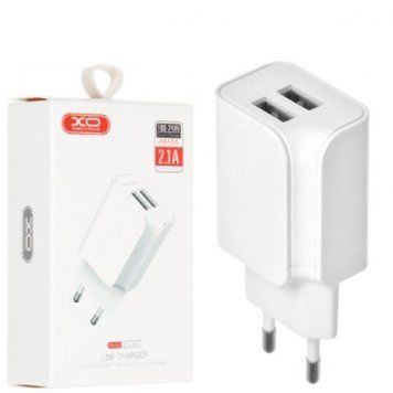 Мережевий Зарядний Пристрій XO L35D 2USB/2.1A (Бiлий) L35D фото