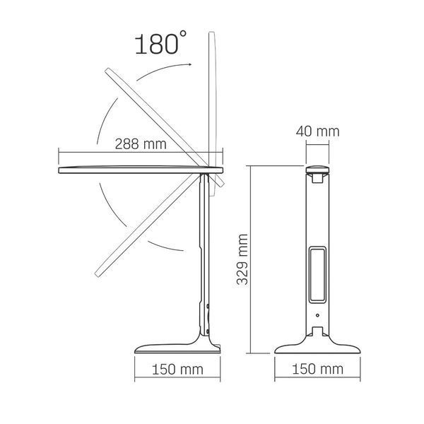 LED лампа настольная VIDEX TF05B 7W 3000-5500K TF05B фото